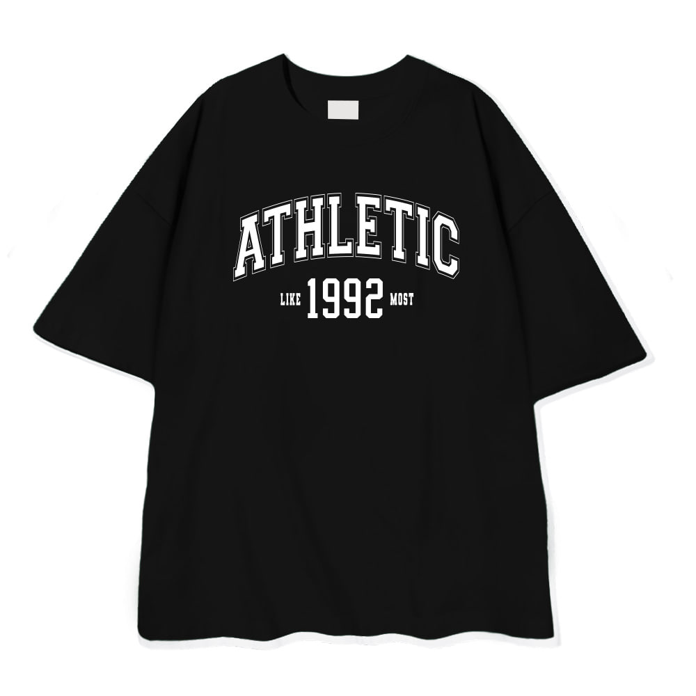 애슬레틱 1992 오버핏 반팔티셔츠 블랙